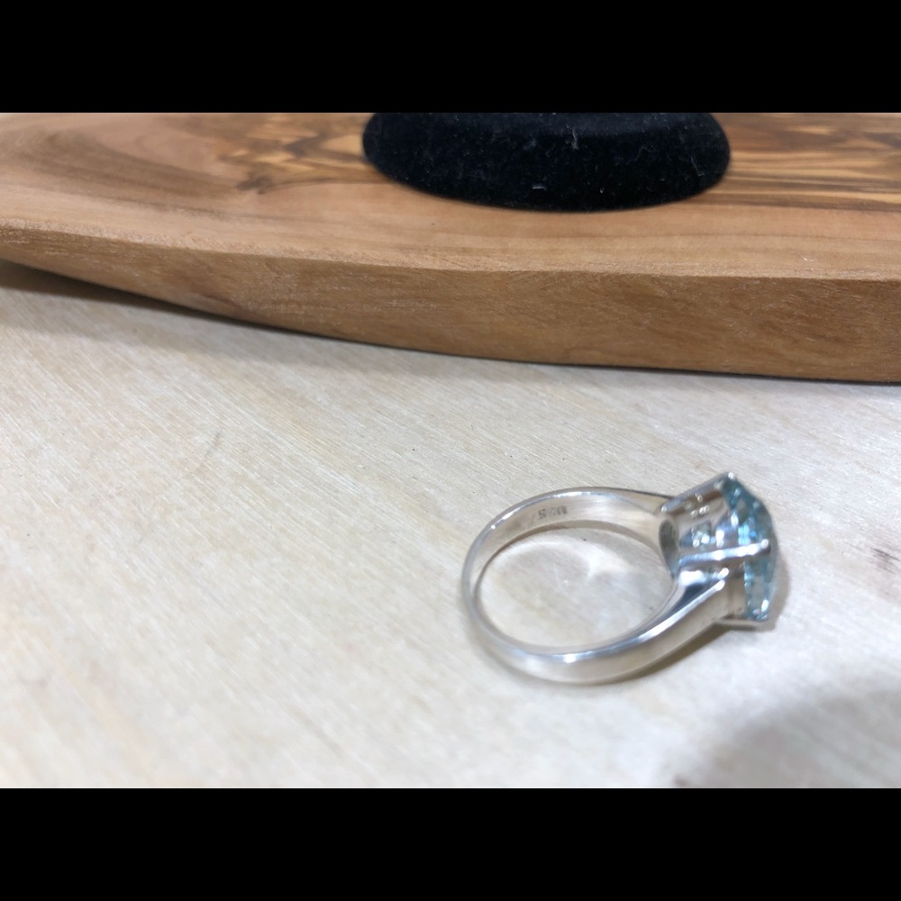 Sapphire Solid Sterling Statement Ring - image 3